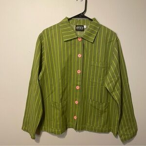 Big Bud Press Green Striped Work Jacket